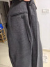 罗蒙（ROMON）毛呢西裤男款秋冬厚款人字纹休闲裤男冬季修身裤子男商务直筒男裤 灰色 32 实拍图