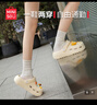 名创优品（MINISO）洞洞鞋男女夏季外穿凉鞋防滑厚底踩屎感包头凉拖鞋 卡其+海洋星星 实拍图
