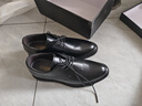 卡帝乐鳄鱼男鞋商务正装皮鞋男士真皮休闲软底软面系带加绒内增高结婚鞋 XQLQHH3668黑色8厘米增高款 40 实拍图