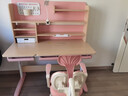 读书郎儿童学习书桌椅套装可升降中小学生桌椅子写字家用课桌香草蓝T12 1.2米楹木桌+四层容量+追背椅 粉 实拍图