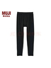 无印良品（MUJI）男式 使用了棉的冬季内衣 长紧身裤 男士保暖秋季款 线裤 家居裤 黑色 S (165/72A) 实拍图
