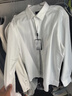 报喜鸟长袖衬衫男装【免烫抗皱易打理】白色纯棉衬衣男商务正装衬衫上衣 原白色 42 (180/100) 实拍图