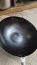 艾美仕炒菜锅 铁锅无涂层精铁炒锅不易生锈燃气灶电磁炉通用锅 带盖36cm 实拍图