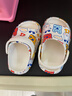 巴布豆儿童拖鞋男童女童洞洞鞋沙滩鞋宝宝凉鞋幼儿凉拖夏季 米白 140码 实拍图