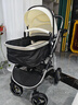 纽贝耳newber婴儿车 婴儿推车 婴儿车0-3岁用折叠可坐可躺带减震 可换向 黑白  优质pu皮+抑菌护脊睡板 实拍图