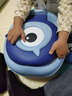 世纪宝贝（babyhood）大眼仔座便器 儿童小马桶坐便器 男女宝宝便携小便盆 PU软垫107蓝 实拍图