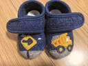 小茸低帮魔术贴小卡车 0-3岁婴幼儿学步前鞋 软底防滑卡通地板鞋羊毛 中蓝色 13.5 适合脚长12-12.5cm 实拍图