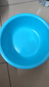 新款圆形家用洗脸盆加厚卫生间厨房洗衣洗菜洗脚宿舍泡脚盆 湖水蓝 大号【直径36CM】 实拍图