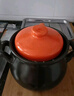 康舒（KANGSHU） 大容量砂锅炖锅家用耐高温陶土沙锅明火燃气陶土煲煮粥煲石锅 橙3.3L+1.1L(3-5人)破损补发 实拍图