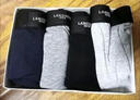 浪莎男士内裤男棉质舒适平角裤男生四角短裤头4条装 175/XL 实拍图