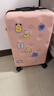 不莱玫行李箱女登机箱拉杆箱男旅行箱大容量学生密码皮箱22英寸 粉色 实拍图
