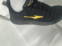 鸿星尔克跑步鞋秋季透气男鞋轻便网面通勤休闲跑鞋户外慢跑运动鞋子经典款 正黑/国王金-2123【网面透气】 43 实拍图