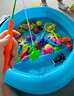 爸爸妈妈钓鱼玩具钓鱼池儿童带磁性可装水钓鱼台带充气床捞鱼玩具50件套 实拍图