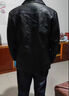 皮尔卡丹皮衣真皮新款加绒加厚男士外套休闲韩版修身皮夹克帅气翻领机车 黑色 薄款 XL 115-130斤 实拍图