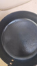 臻三环章丘手工铁锅平底煎锅烤肉煎锅无涂层不易粘锅小平底锅辅食厨具 烤蓝木把 20cm 实拍图