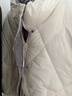 森马（Semir）棉服女冬季菱形格宽松立领抽绳棉衣休闲百搭慵懒气质温柔外套 奶白10501 M 【宽松版，建议拍小一码】 实拍图