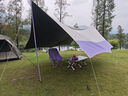 原始人 黑胶天幕帐篷户外露营网红野营遮阳棚野餐桌椅防晒八角蝶形 26㎡【紫罗兰-钛黑胶】多人聚会 实拍图