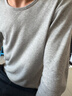 顶瓜瓜顶呱呱秋衣秋裤男纯棉抗菌情侣圆领薄款保暖内衣套装男中性灰170 实拍图