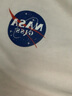 NASA GISS联名款2022情侣压花纯棉圆领长袖T恤男女款宽松上衣潮牌 长袖8008白色 XXL 建议135-150斤 实拍图