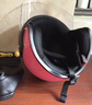 AD电动车头盔新国标认证男女士四季通用电瓶车安全帽女款冬季保暖围巾轻便半盔女款春秋款防护帽冬天 新国标【粉色】透明镜 实拍图