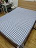 老粗布100纯棉床单单件宿舍单人全棉加厚床笠棉麻条纹被单三件套 【吸湿透气 亲肤舒睡】蓝小格 床单200x230cm【适用于1.5米床】 实拍图