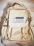 新潮代背包男帆布大容量旅行双肩包休闲初中大学生情侣书包潮简约电脑包 2049卡其色【可放15.6寸电脑】 实拍图