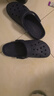CROCS卡骆驰洞洞鞋贝雅男鞋女鞋轻便耐磨一脚蹬拖鞋休闲鞋|10126 深蓝-410 43 (270mm) 实拍图
