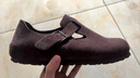 Devo的沃软木勃肯鞋男女同款单鞋绒面复古包头鞋情侣文艺休闲鞋 66008 深棕反绒牛皮 35 实拍图