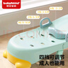 世纪宝贝（babyhood）儿童洗头躺椅 折叠宝宝洗澡神器可坐躺家用洗发床PVC软垫 清新绿 实拍图