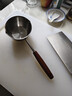 热油小锅泼油锅加厚不锈钢木柄防烫带刻度双倒流口不挂油无涂层 【长柄】120ml 不烫手 实拍图