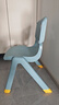 禧天龙家用加厚椅子靠背椅板凳子宝宝小坐椅幼儿园塑料防滑可叠放小凳子 大号石青色 1个装【升级脚套防滑】 【优选PP原料】 实拍图