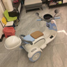 HIMEILI儿童电动摩托车可坐双人遥控三轮车1-6岁男女孩宝宝可驾驶玩具车 蓝色双驱+12V升级电+软座+遥控 实拍图
