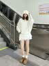 人本（RENBEN）加绒小麦色板鞋女2025冬季爆款韩式复古休闲厚底学生保暖二棉板鞋 实拍图
