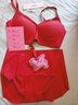 ubras新大红盒无尺码本命年内衣女无痕浪花礼盒文胸罩幸运红标准背勾款 实拍图