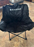 black dog黑狗户外折叠椅月亮椅露营便携靠背钓鱼椅承重240斤 大号夜幕黑 实拍图