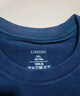 立蒙（LIMENG）男女装素色180g全棉短袖t恤圆领宽松体恤打底衫 藏青 2XL 实拍图