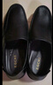 宜驰（EGCHI）新款商务休闲鞋男皮鞋大码套脚头层牛皮中年鞋子 36274 黑色 43 实拍图