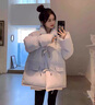 唐菓蜜羽绒棉服女2025秋冬季新款学生韩系减龄羽棉袄绒服加厚保暖棉衣女 蓝色 M 实拍图