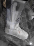 JAJALIN高筒防雨鞋套男女学生骑行雪天防水加厚耐磨儿童鞋套透明白L码 实拍图