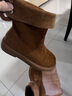 他她（TATA）加绒卢昱晓同款小熊靴棕色西部靴女短靴堆堆靴时装靴CGY01DS4 黄棕 36 实拍图