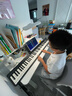 特伦斯电子琴88键折叠琴成人儿童初学电钢键盘教学乐器V10家用便携钢琴 典雅黑+原装琴包 实拍图