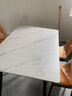 曼丘岩板餐桌家用轻奢现代简约小户型饭桌客厅长方形大理石餐桌椅组合 哑光白12mm（单桌） 120cm *宽60cm 实拍图