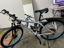 美昱 自行车山地车男女成人学生变速越野赛车通勤车公路单车 彩圈-豪华版白蓝辐条轮 26寸21速(建议身高155-180cm) 实拍图