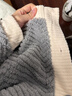 红豆居家摇粒绒睡衣男秋冬加厚双面抗静电青年男士家居服 浅银灰185/104A 实拍图