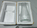 玻璃花瓶透明植物插花瓶水培容器大花瓶装饰客厅摆件 透明水波纹（17*5.5*8） 1个装 实拍图