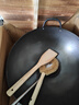 韦大锤双耳大炒锅老式家用铁锅圆尖底炒菜锅厨师边锅餐馆锅不粘马勺 38cm双耳铁锅+木盖+勺+铲+刷 38cm 实拍图
