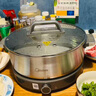 美的（Midea）0涂层电火锅不锈钢超薄速沸火锅专用锅分体可拆电热锅多功能锅6.5L电煮锅多用途锅HGS30G1 实拍图