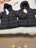 保姆鹅  【风墙】儿童羽绒服宝宝中长款护脸加厚外套保暖童装[NG2664] 炭黑 120 实拍图