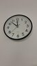 康巴丝（Compas）挂钟客厅 静音走时简约石英钟表挂墙时钟 c2855 黑色 26cm直径 实拍图