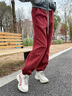 都市丽人加绒加厚裤子女冬季2026新款休闲运动束脚红色卫裤马年本命年衣服 实拍图